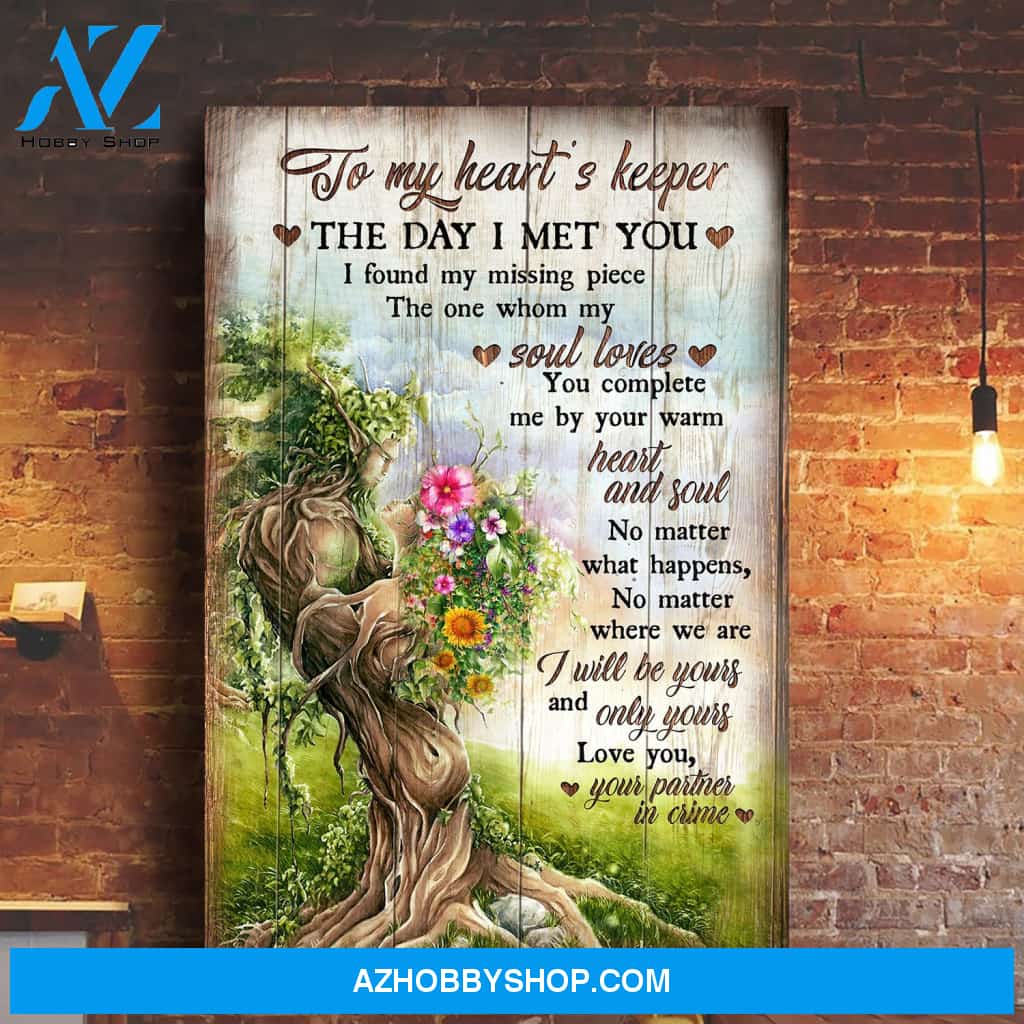 Love tree - To my love, the day I met you I found my missing piece - Jesus Portrait Canvas Prints - Wall Art