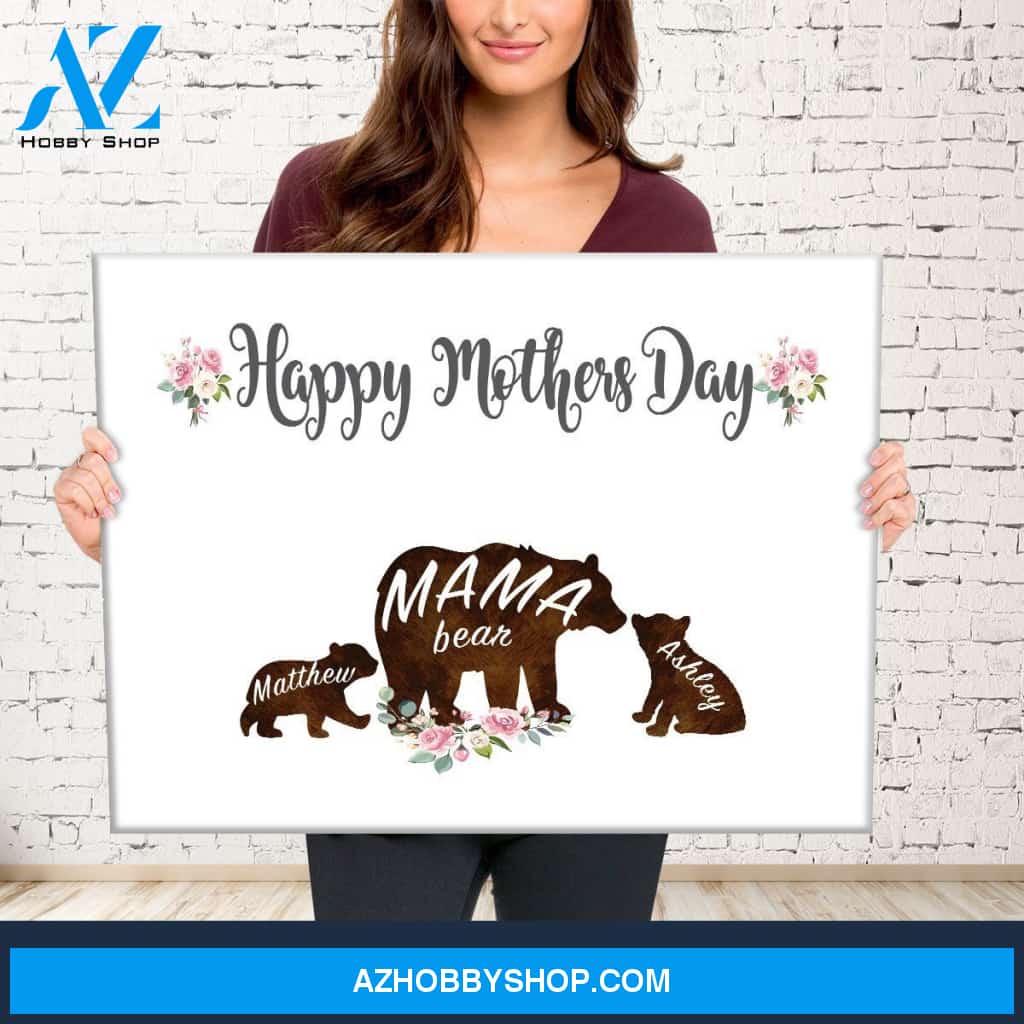 Mama Bear Names Premium Canvas