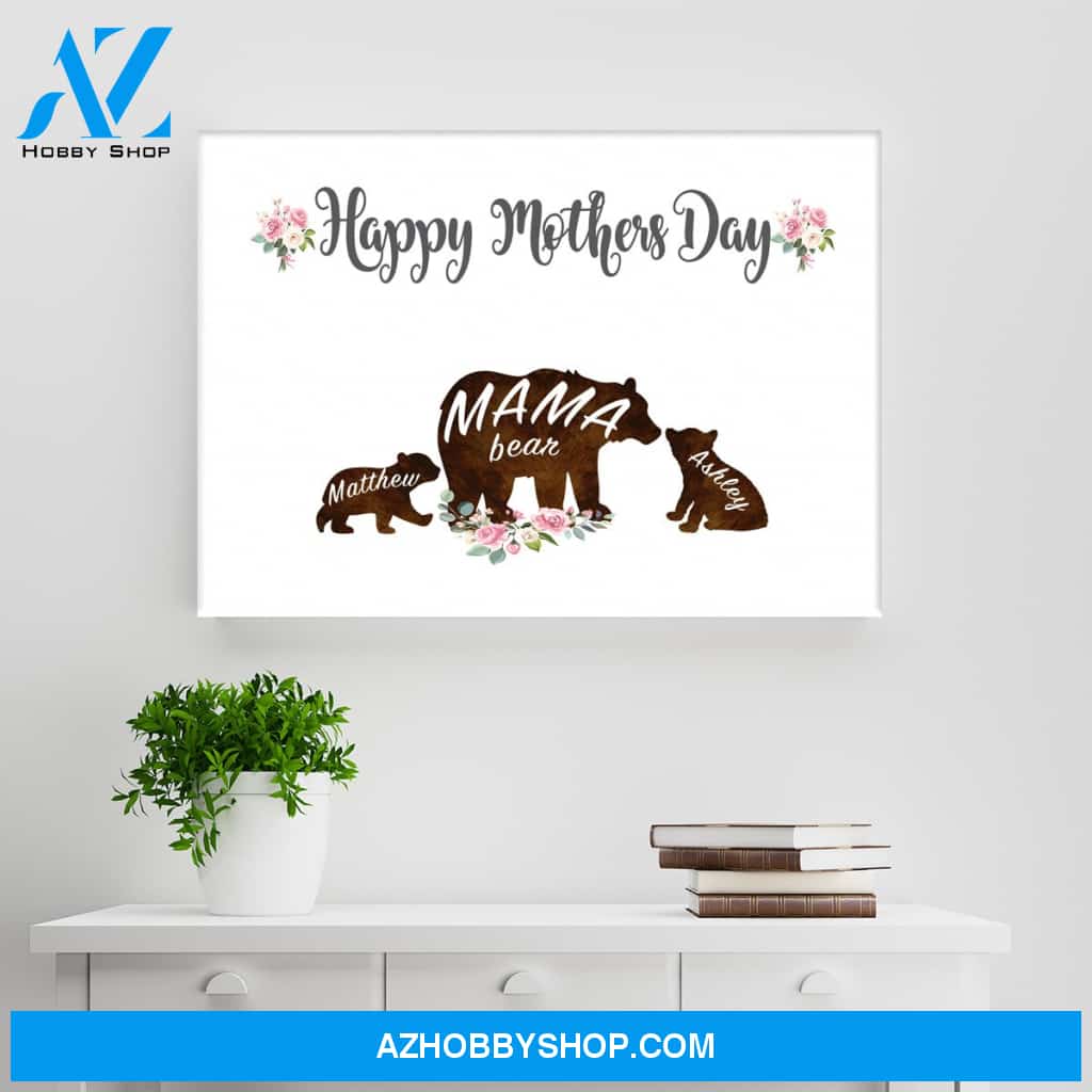Mama Bear Names Premium Canvas