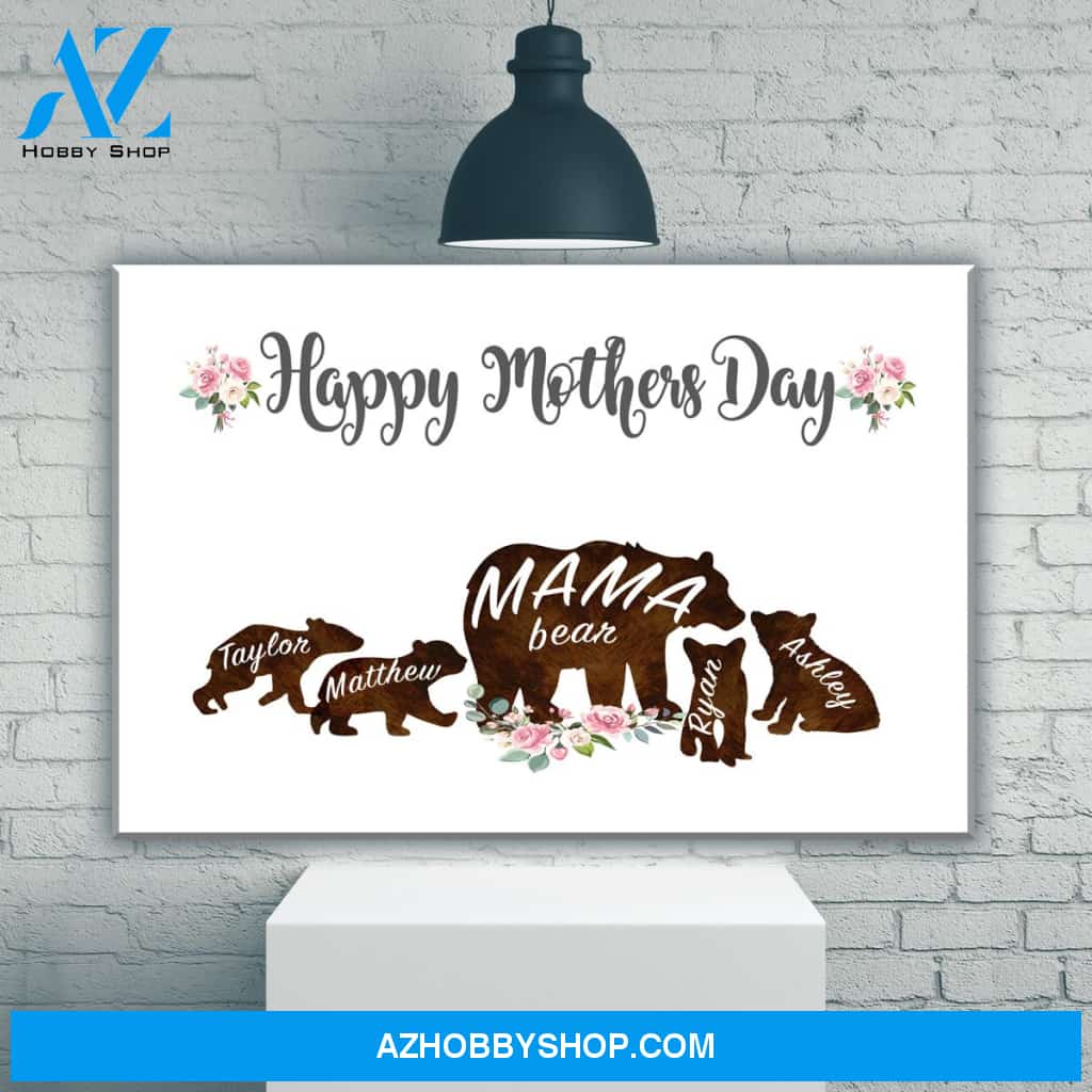 Mama Bear Names Premium Canvas