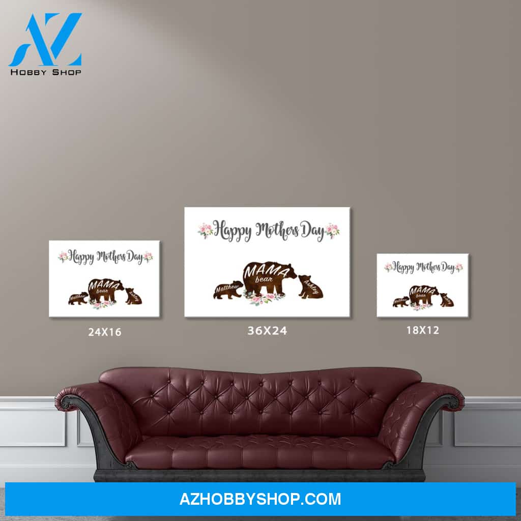 Mama Bear Names Premium Canvas