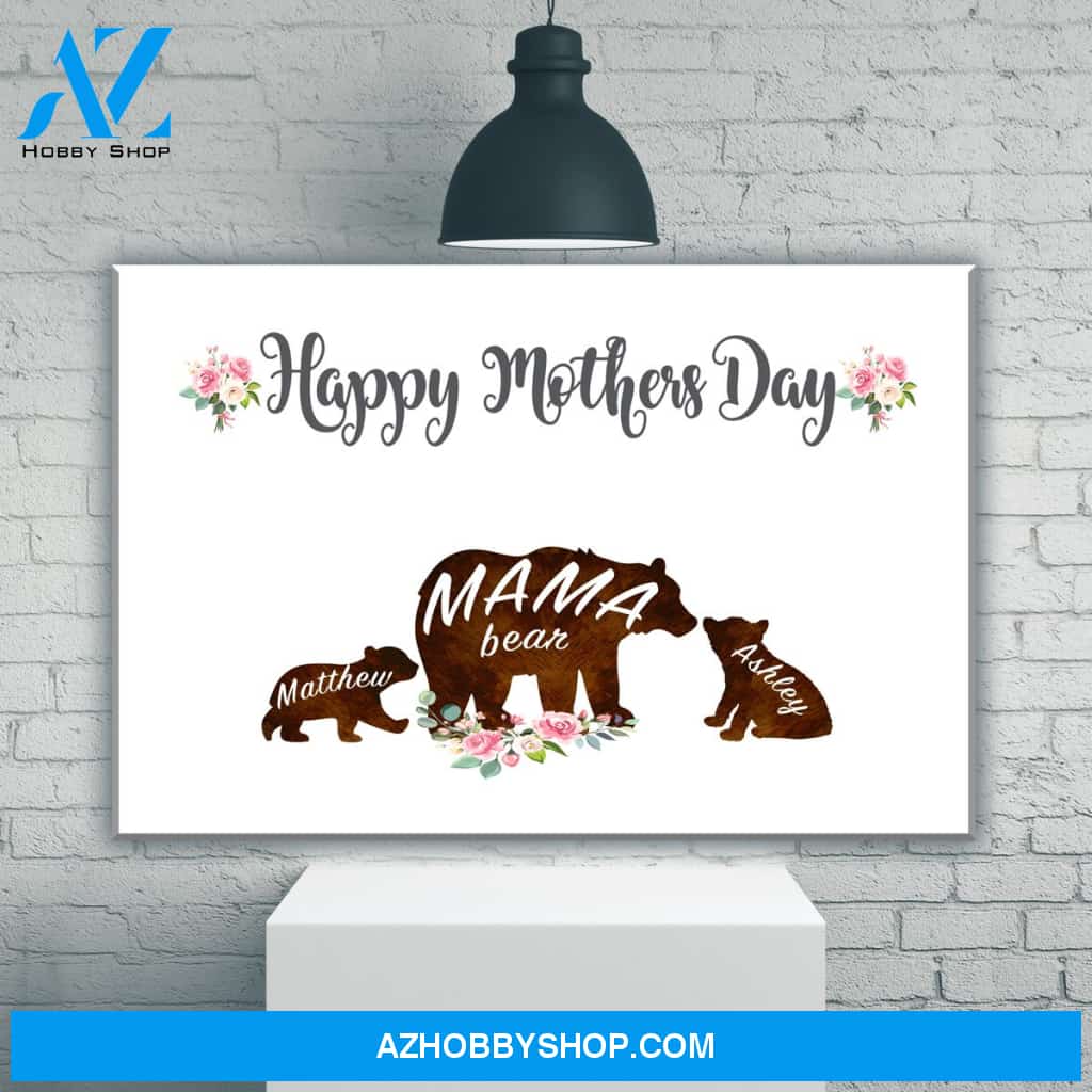 Mama Bear Names Premium Canvas