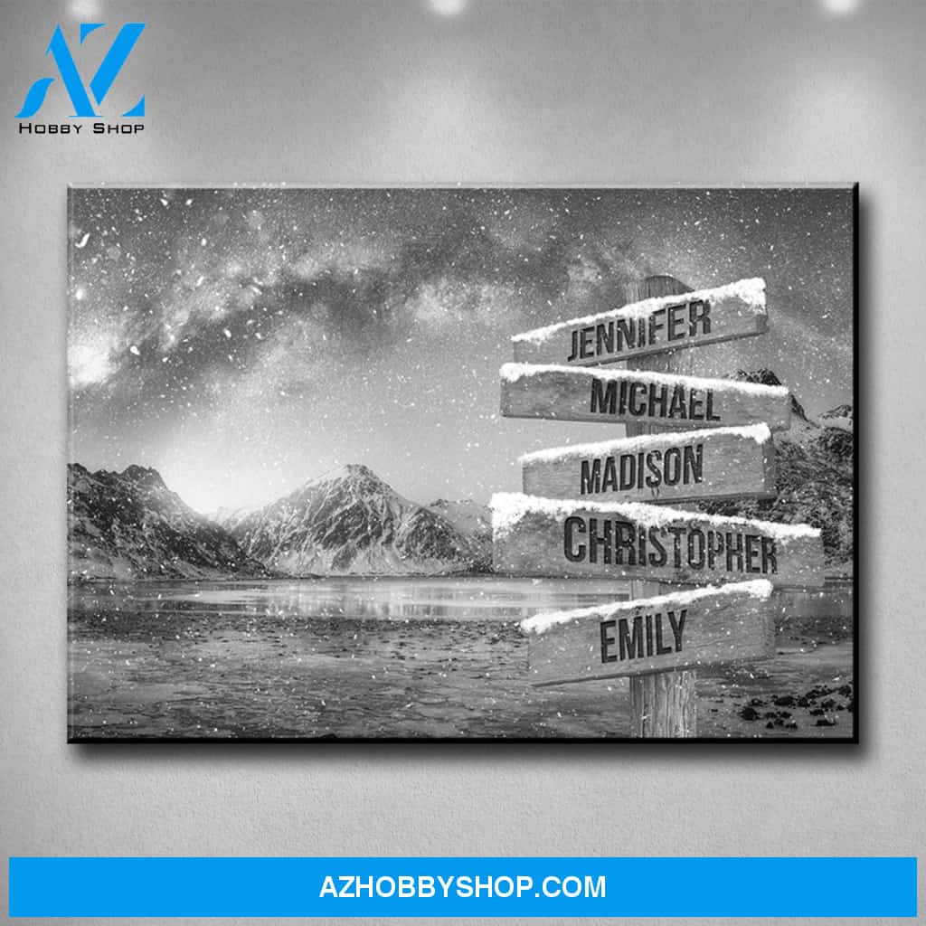 Milky Way Multi-Names Premium Canvas