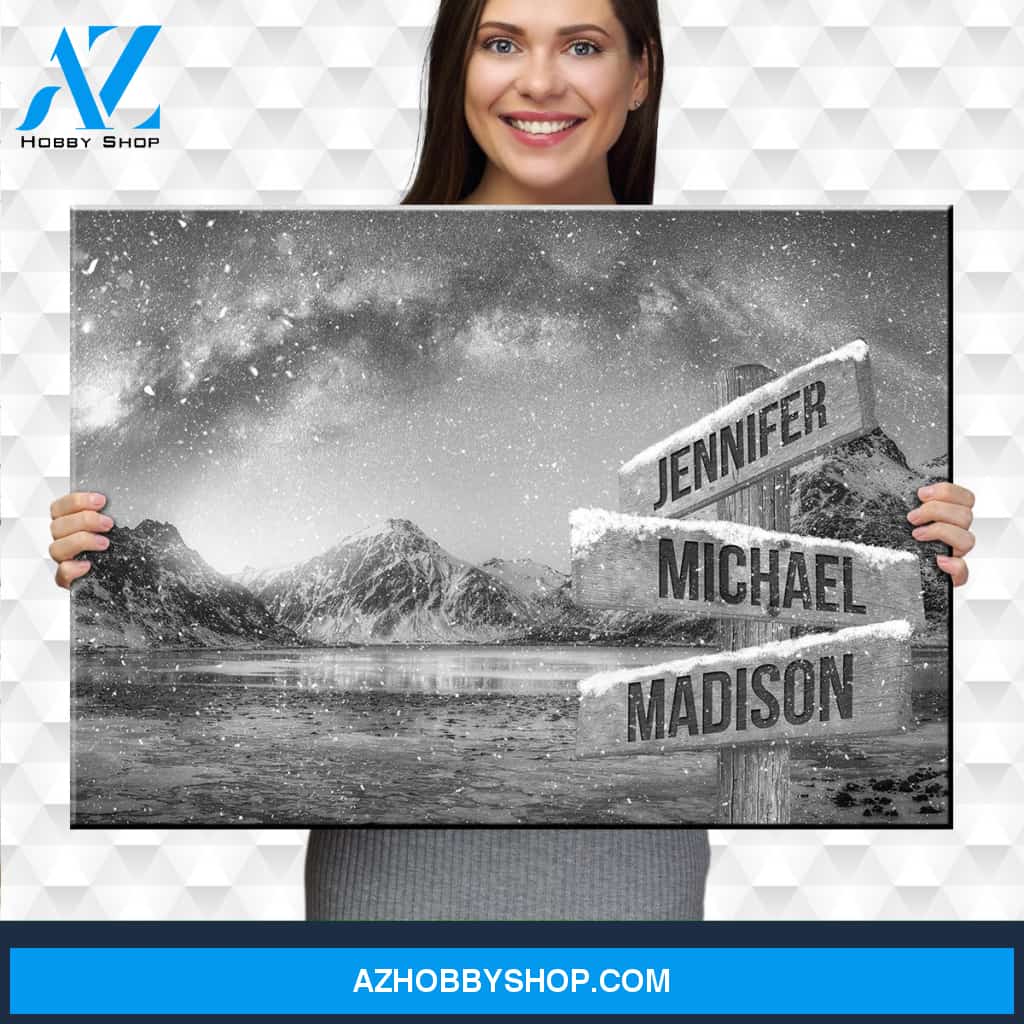 Milky Way Multi-Names Premium Canvas