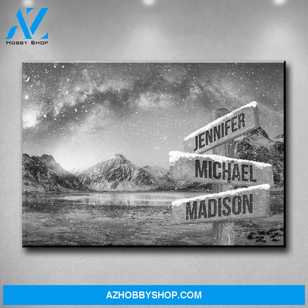 Milky Way Multi-Names Premium Canvas