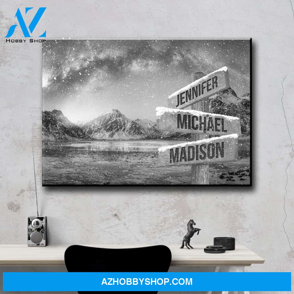 Milky Way Multi-Names Premium Canvas