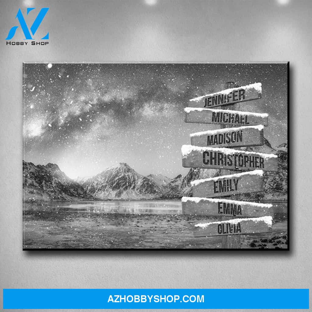 Milky Way Multi-Names Premium Canvas