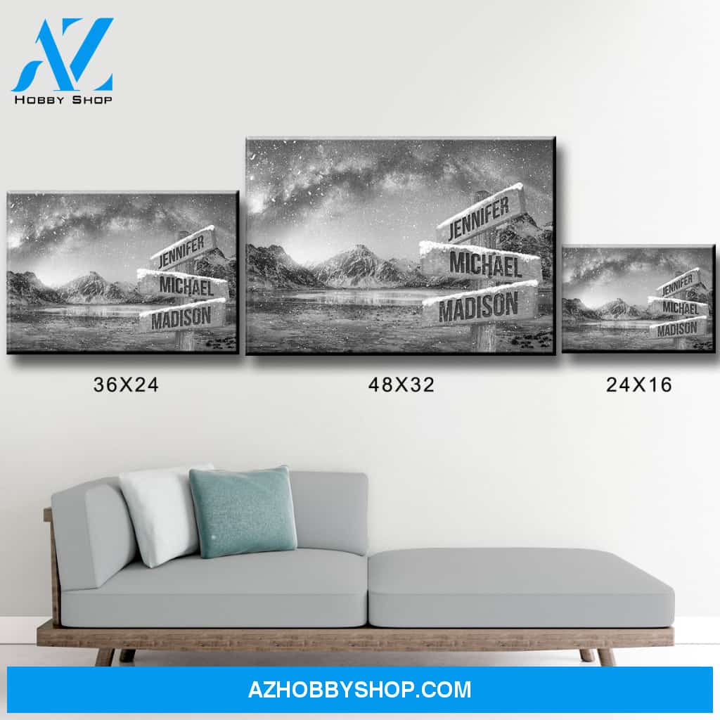 Milky Way Multi-Names Premium Canvas