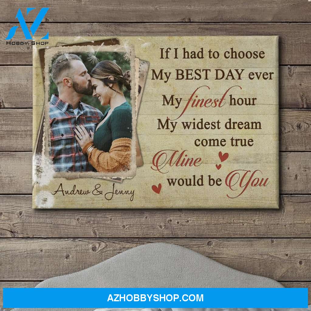 My Best Day Ever - Personalized Custom Photo Canvas