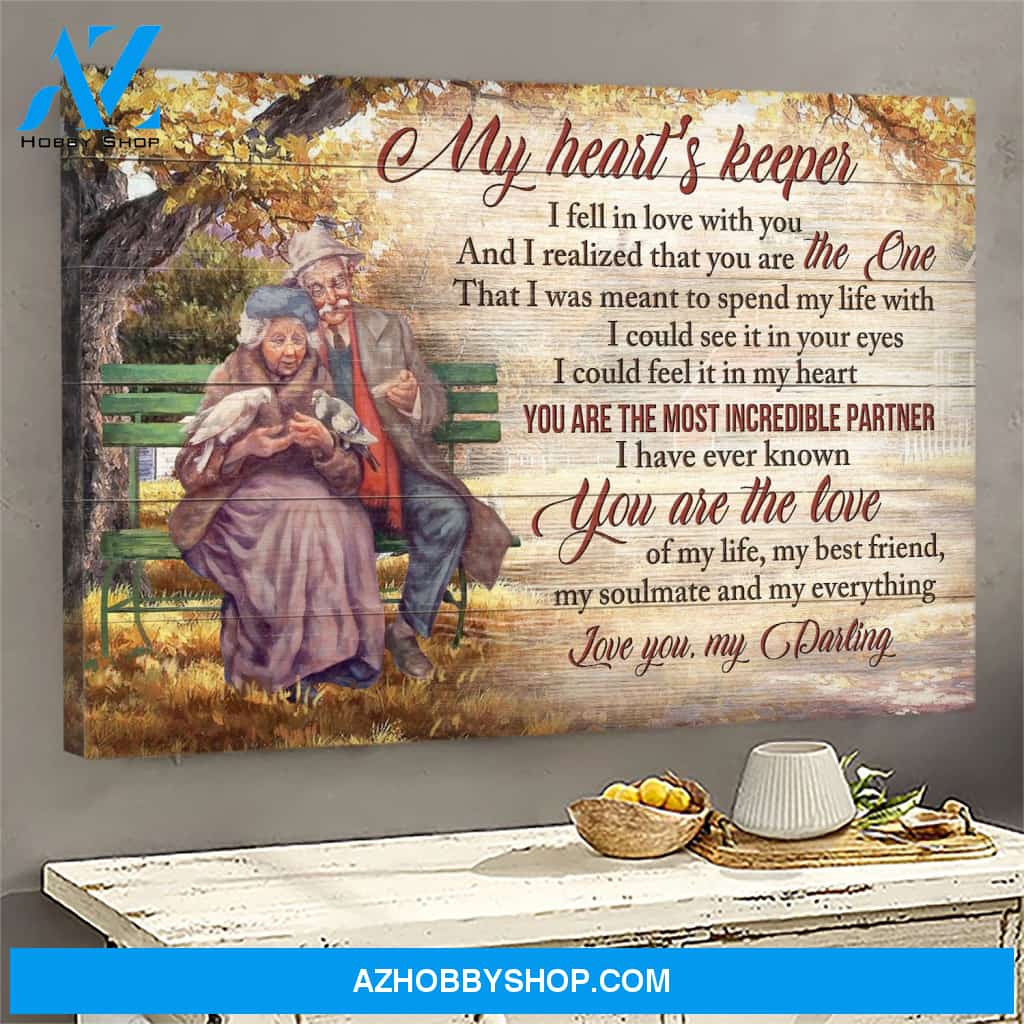 My heart's keeper - You are the most incredible partner Couple Landscape Canvas Prints - Wall Art