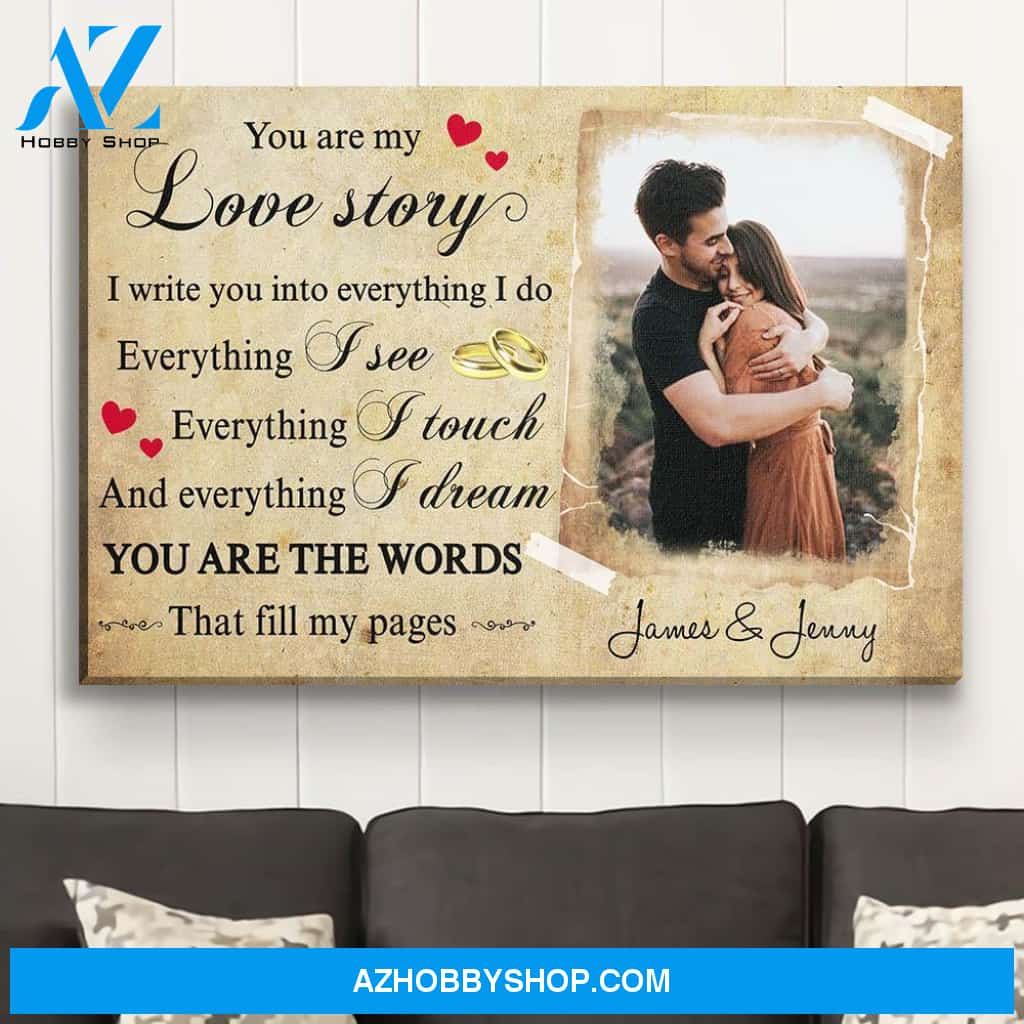 My Love Story - Personalized Custom Photo Canvas