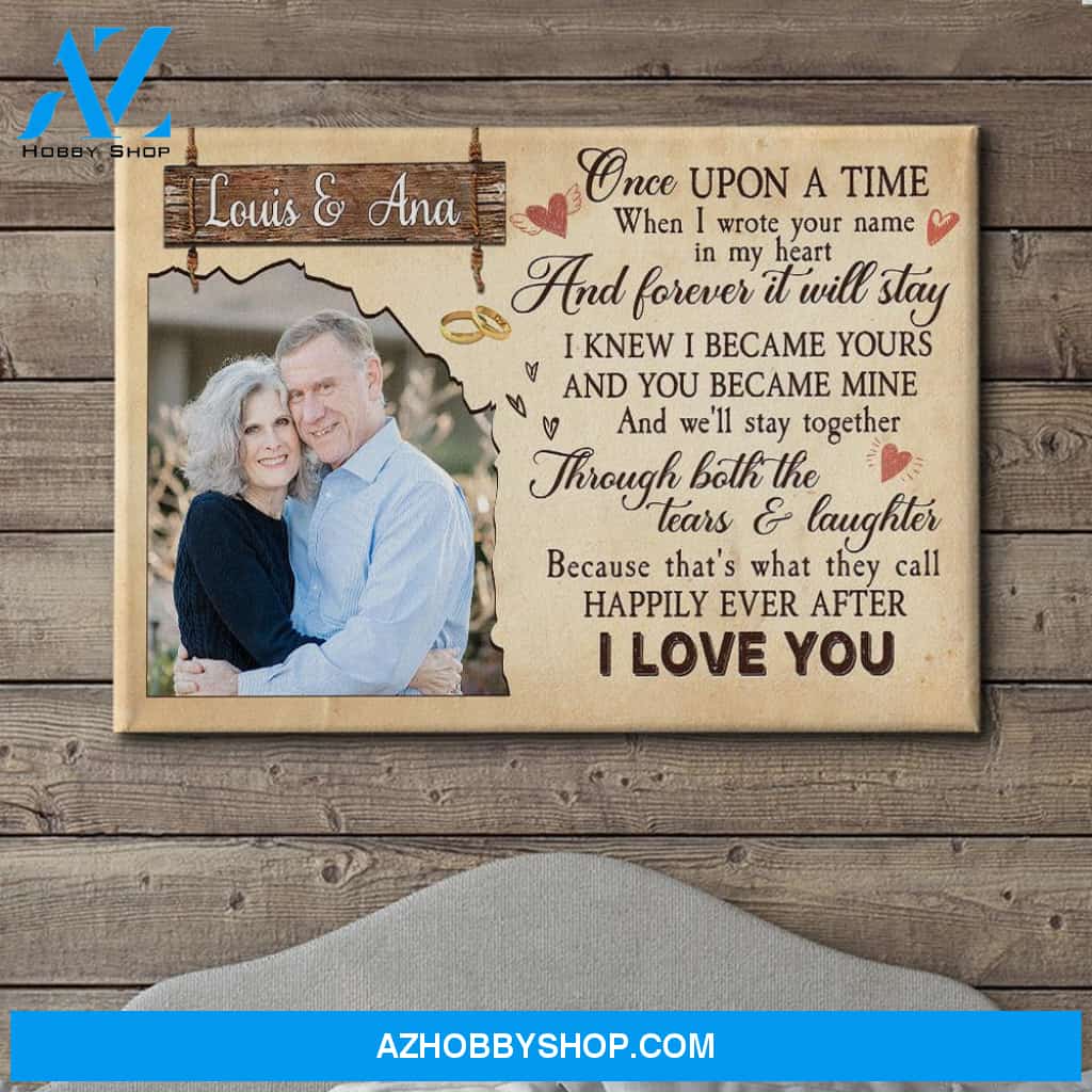 Once Upon A Time - Personalized Custom Photo Canvas
