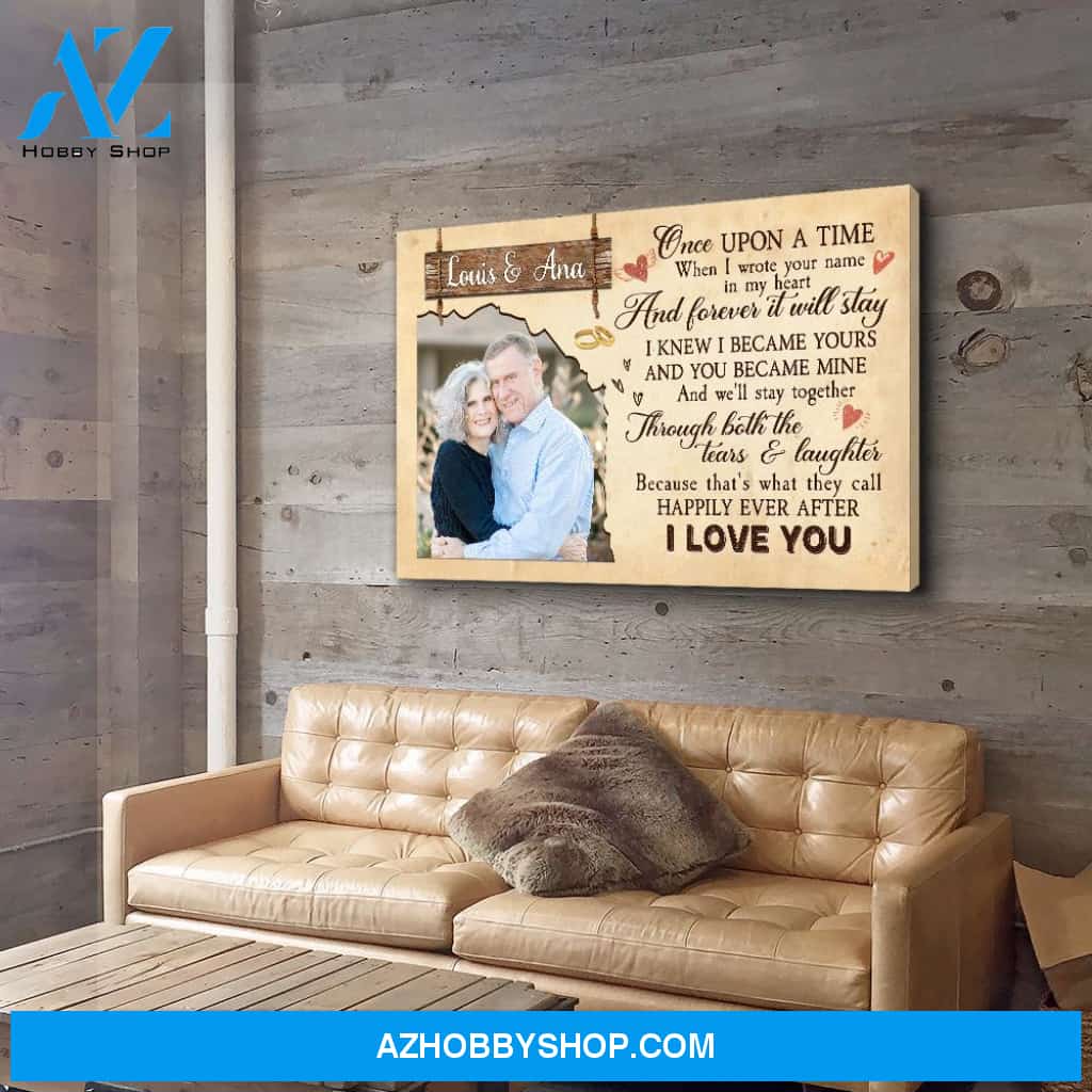 Once Upon A Time - Personalized Custom Photo Canvas