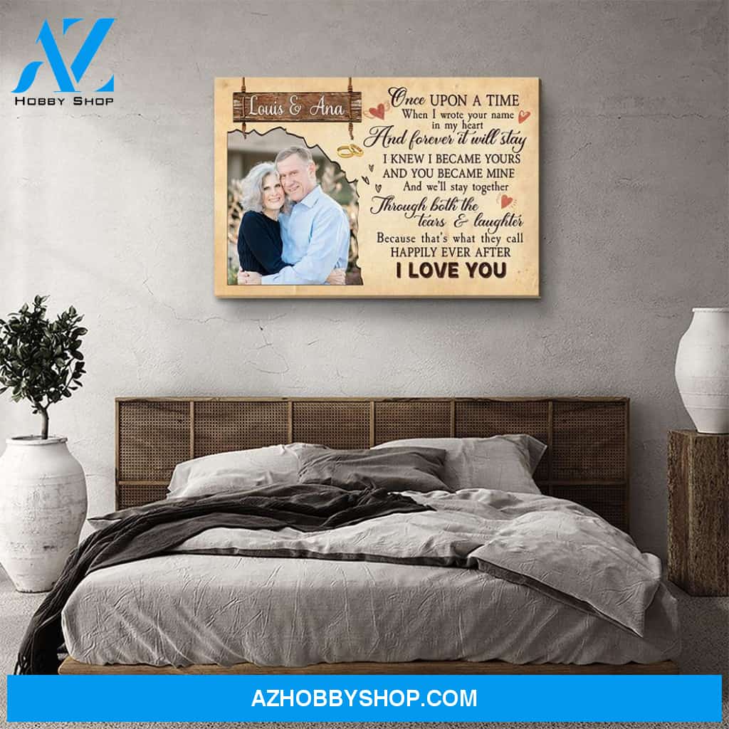 Once Upon A Time - Personalized Custom Photo Canvas