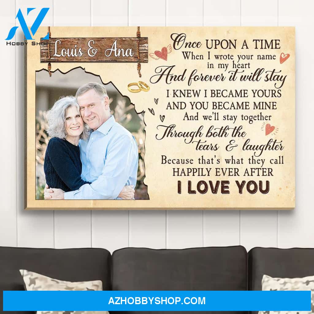 Once Upon A Time - Personalized Custom Photo Canvas