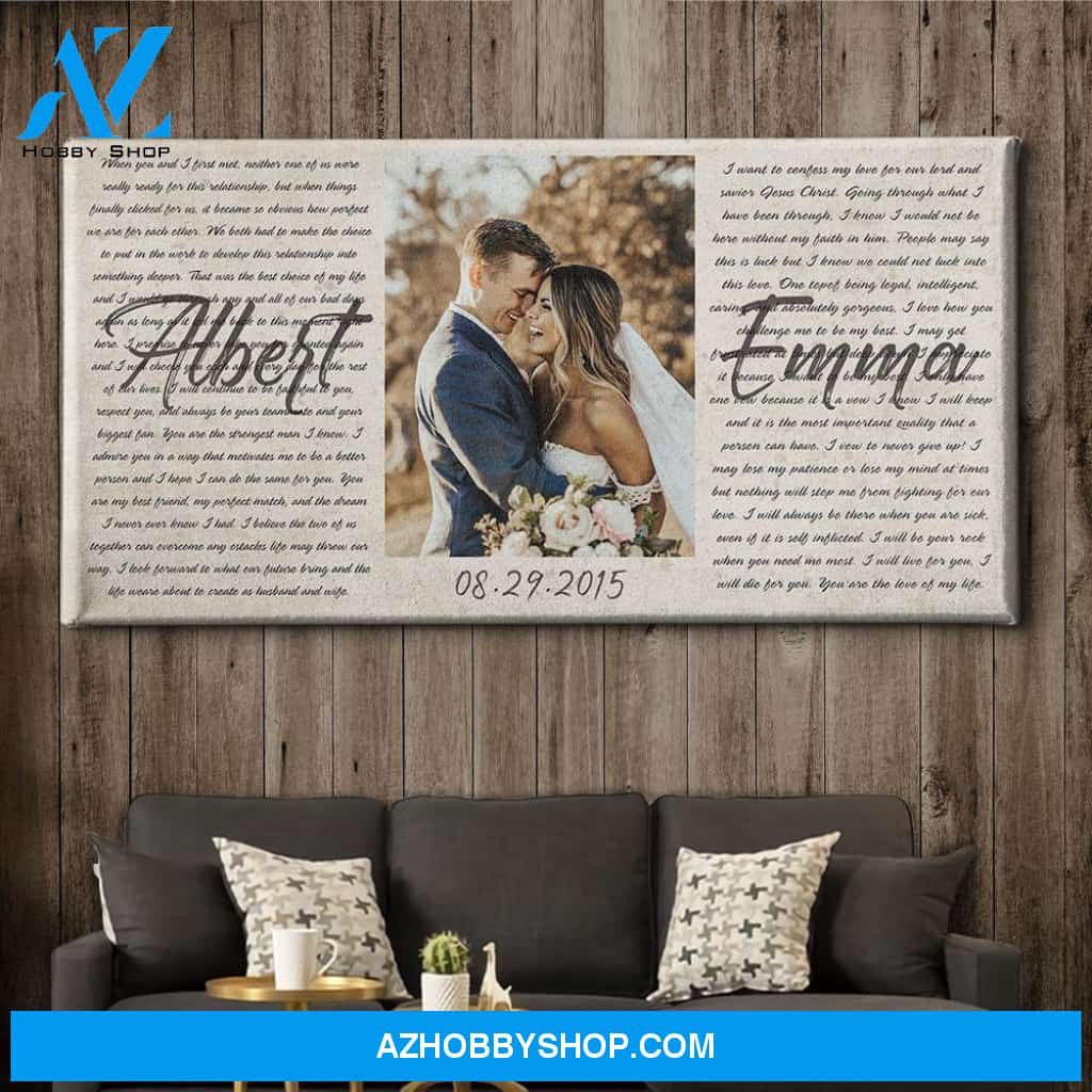 Our Vows - Personalized Custom Photo Canvas