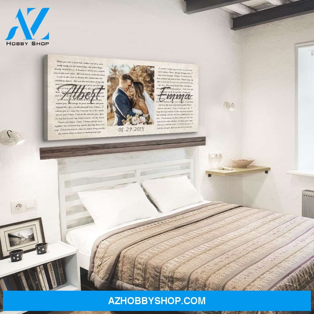 Our Vows - Personalized Custom Photo Canvas