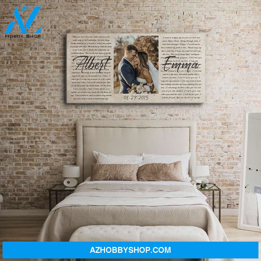 Our Vows - Personalized Custom Photo Canvas