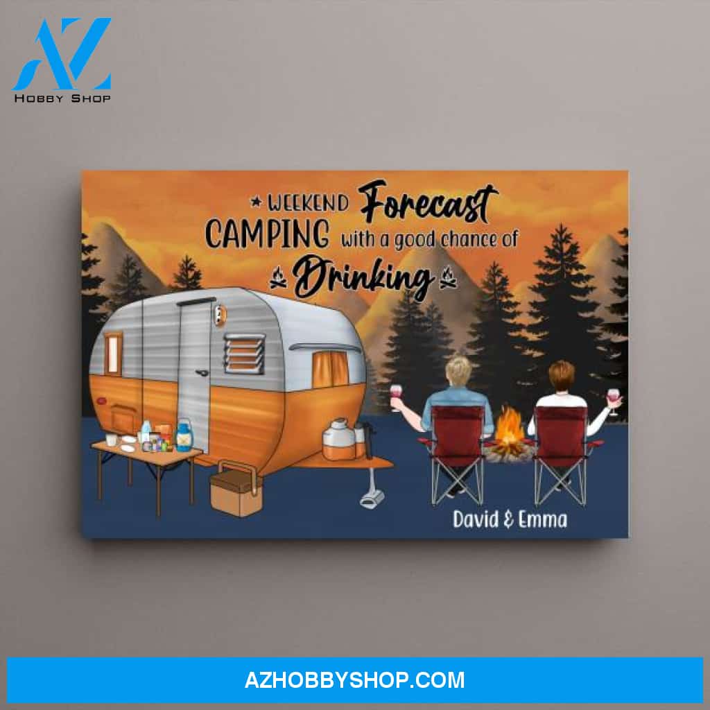 Personalized Canvas, Camping Partners, Family, Gift for Campers