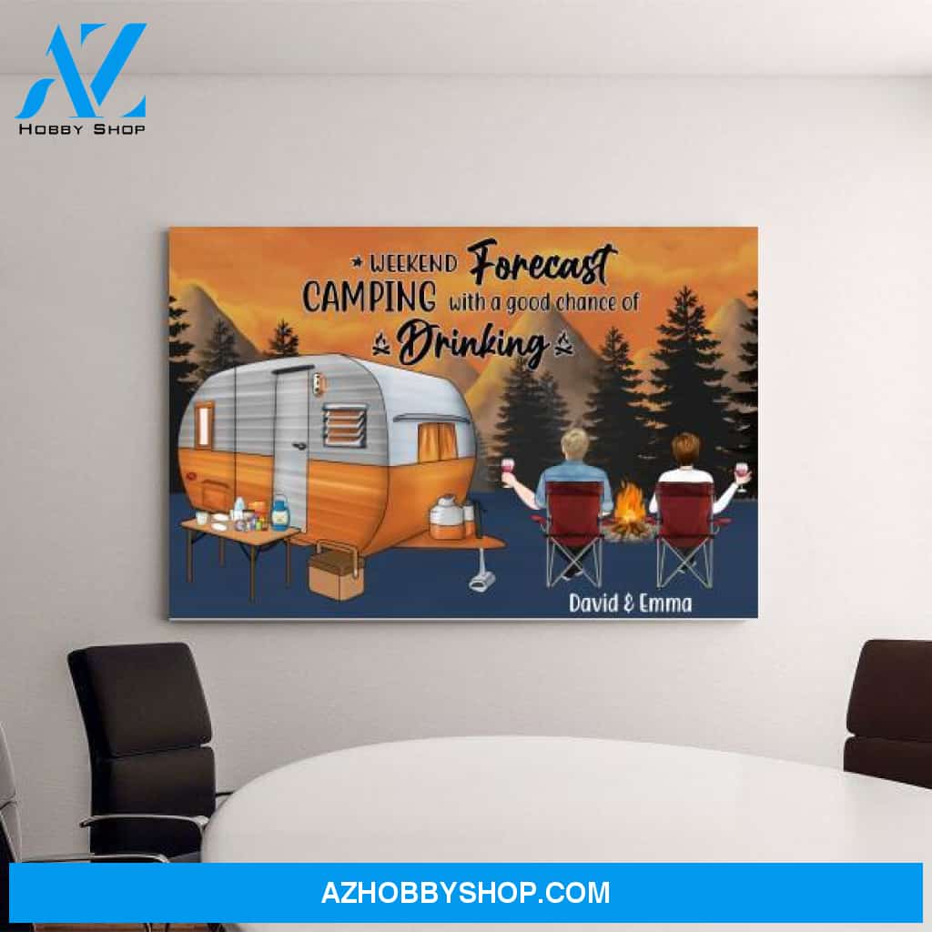 Personalized Canvas, Camping Partners, Family, Gift for Campers