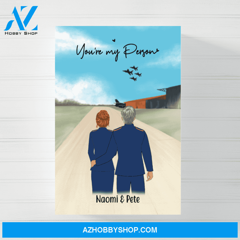Personalized Canvas/ Poster, Military Couple Gift for Lovers