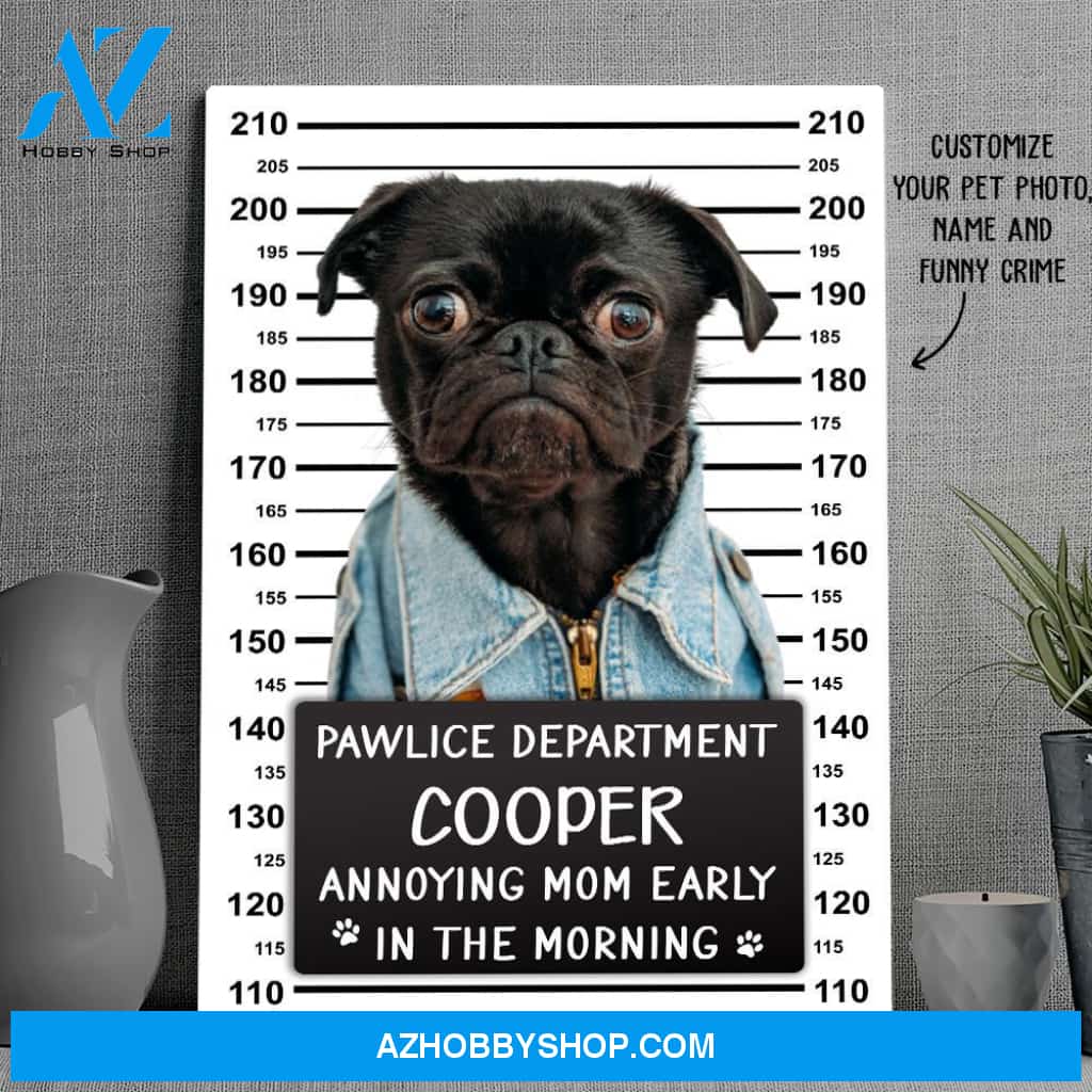 Pet Mugshot - Personalized Custom Matte Canvas