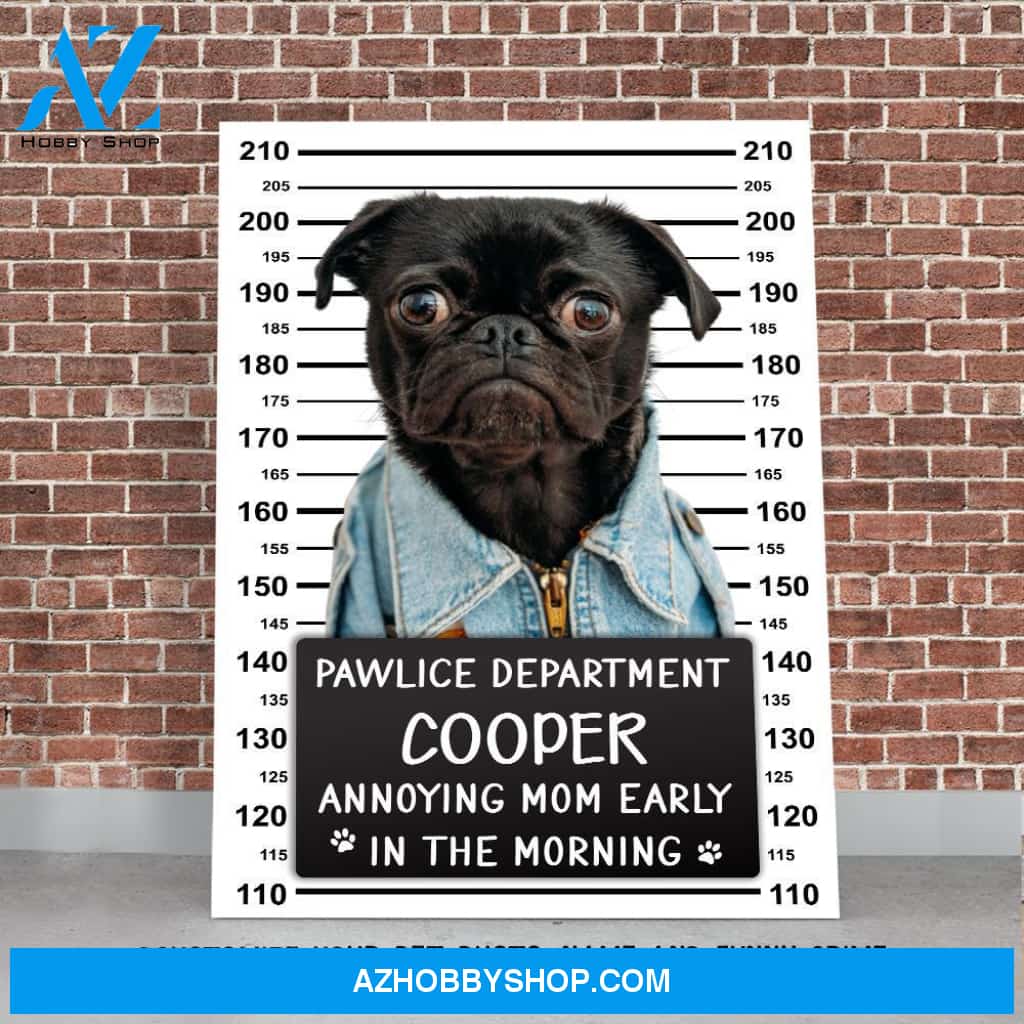 Pet Mugshot - Personalized Custom Matte Canvas