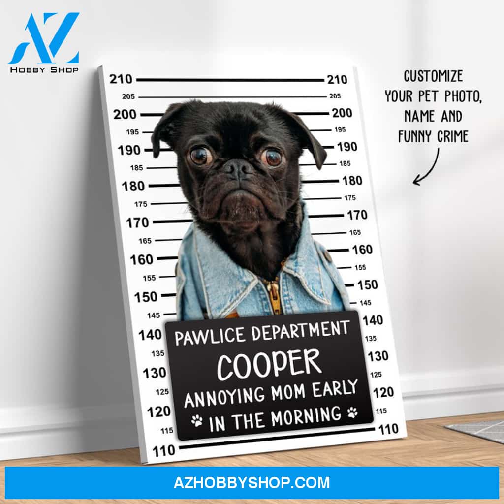 Pet Mugshot - Personalized Custom Matte Canvas