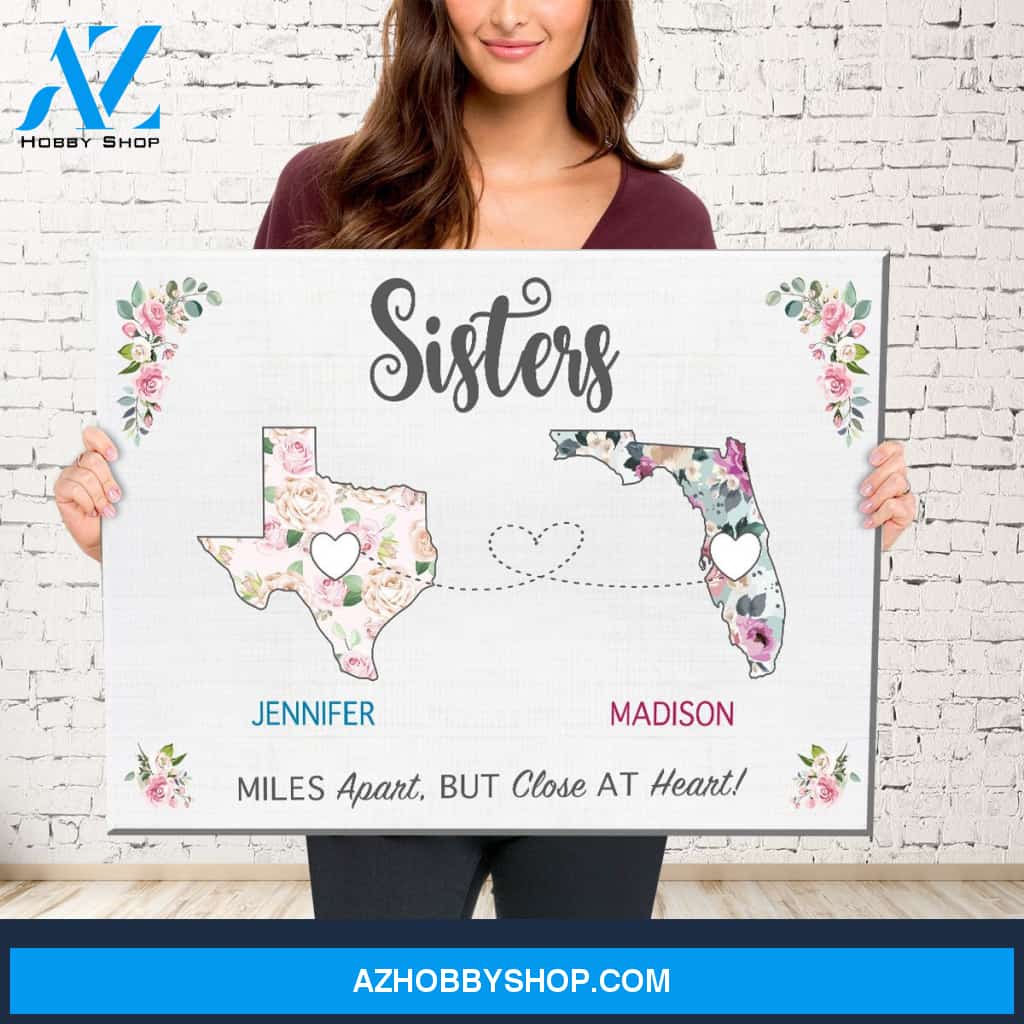 Sister State Floral Premium Canvas