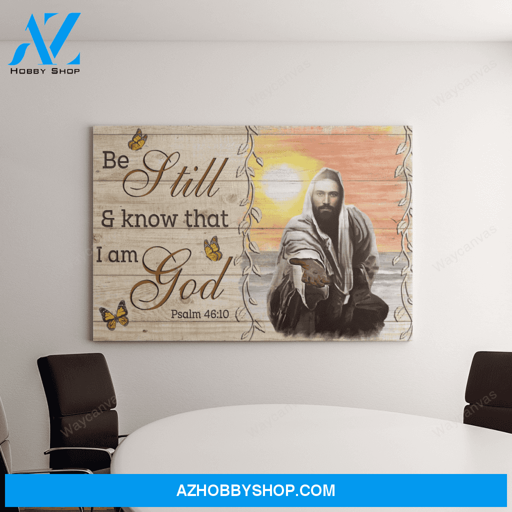 Take Jesus's hand - Be still and know that I am God - Jesus Landscape Canvas Prints - Wall Art