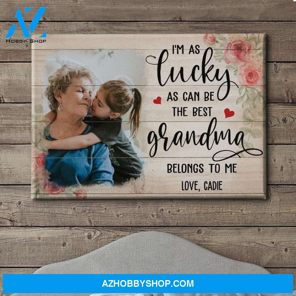 The Best Grandma - Personalized Custom Photo Canvas