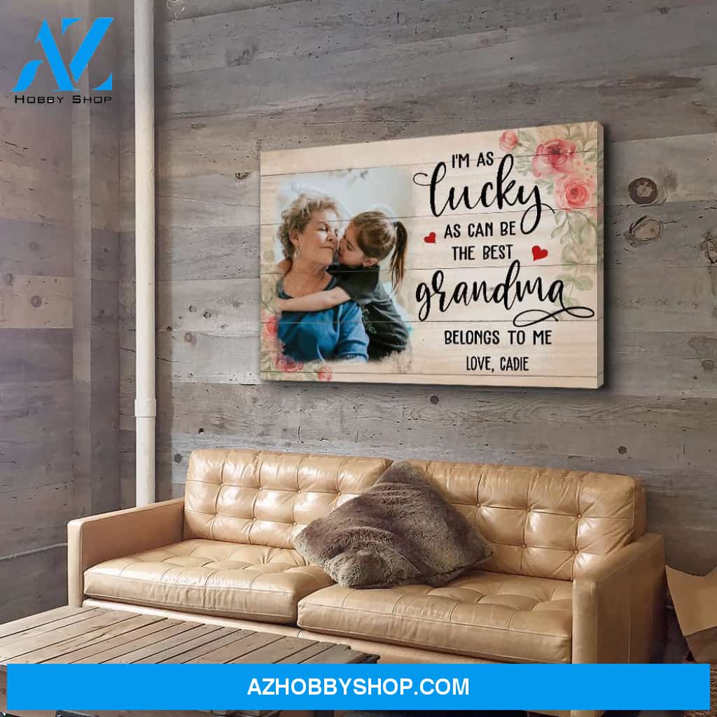 The Best Grandma - Personalized Custom Photo Canvas
