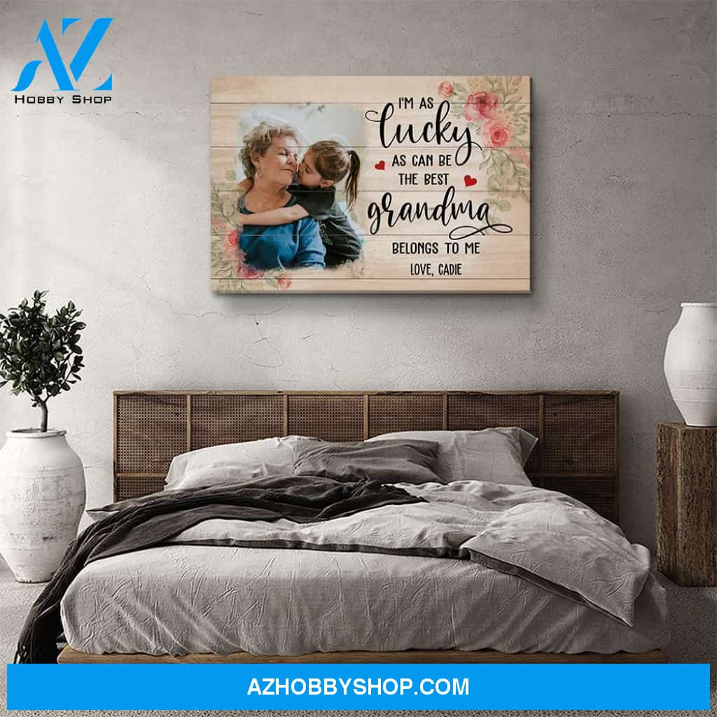The Best Grandma - Personalized Custom Photo Canvas