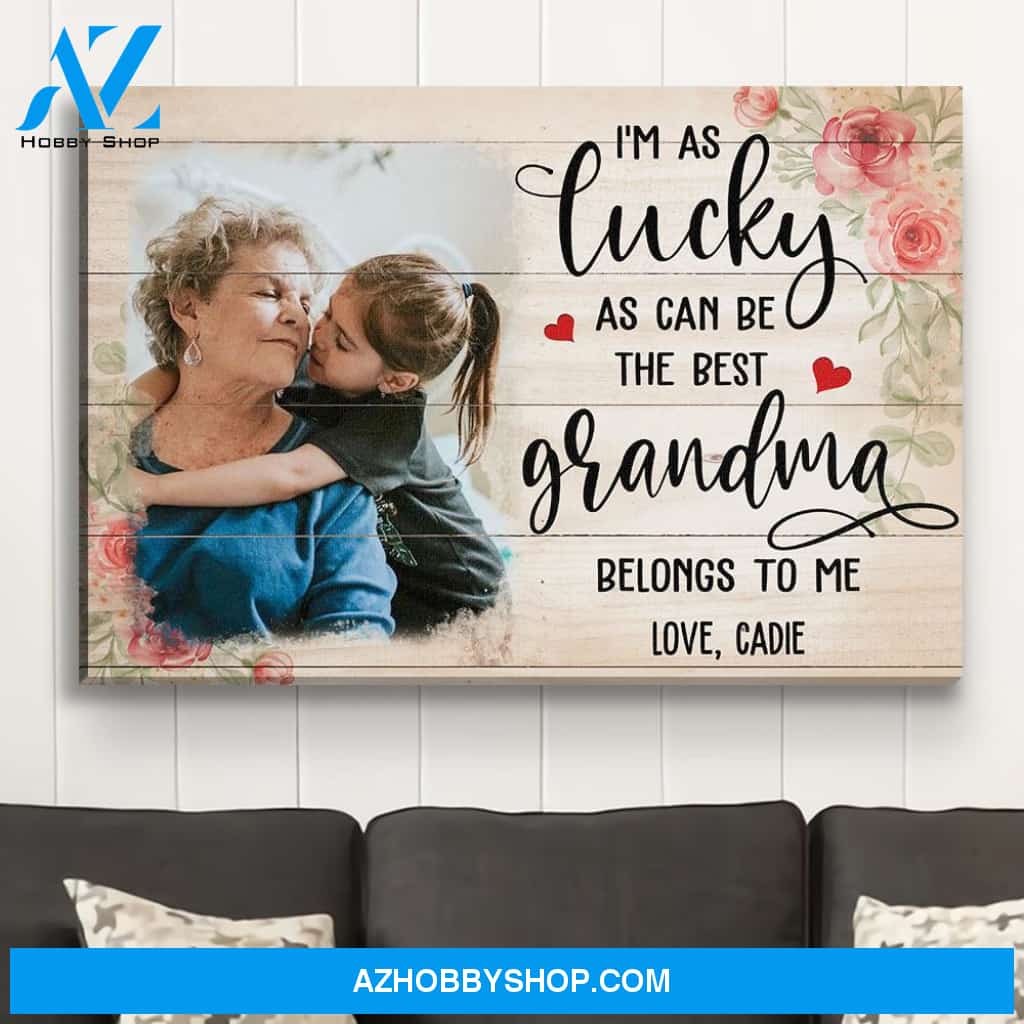 The Best Grandma - Personalized Custom Photo Canvas