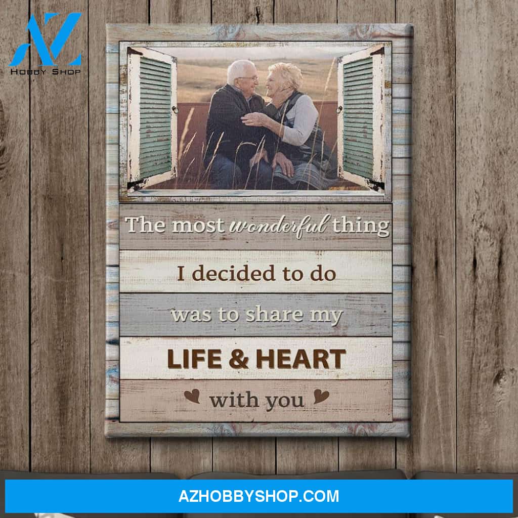 The Most Wonderful Thing - Personalized Custom Photo Canvas