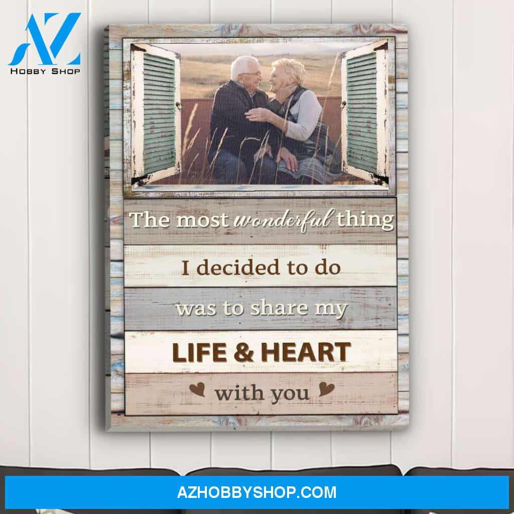 The Most Wonderful Thing - Personalized Custom Photo Canvas