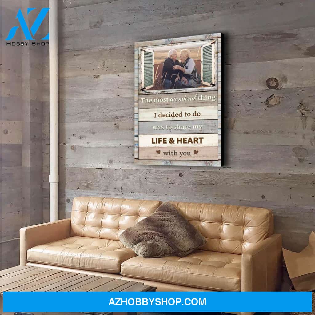 The Most Wonderful Thing - Personalized Custom Photo Canvas