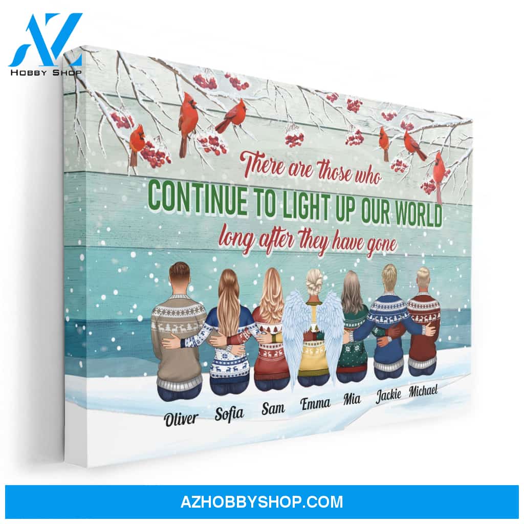 Those Who Light Up Our World - Personalized Canvas - Christmas Gift For Family Members
