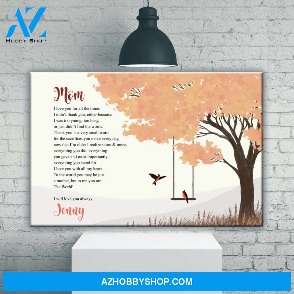 To My Mom Cardinal Premium Canvas