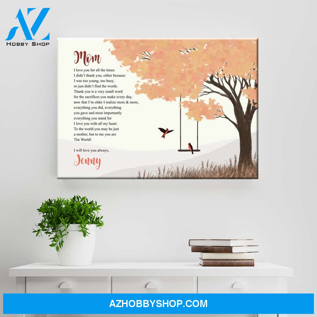 To My Mom Cardinal Premium Canvas