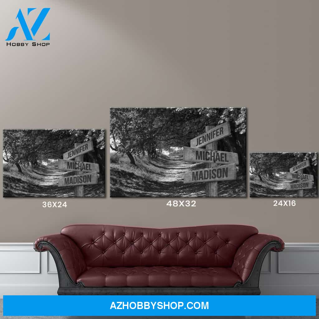 Tree Overhang Road Multi-Names Premium Canvas