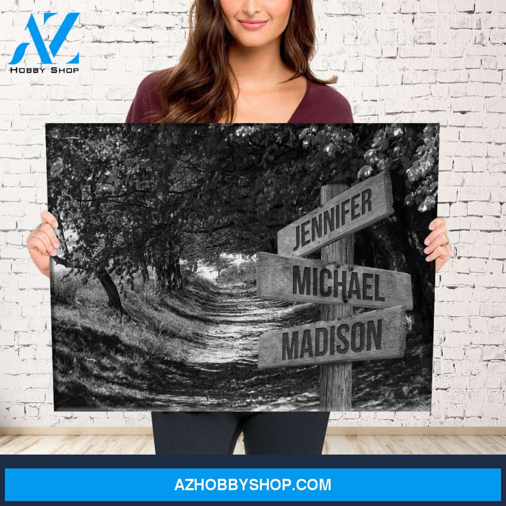 Tree Overhang Road Multi-Names Premium Canvas