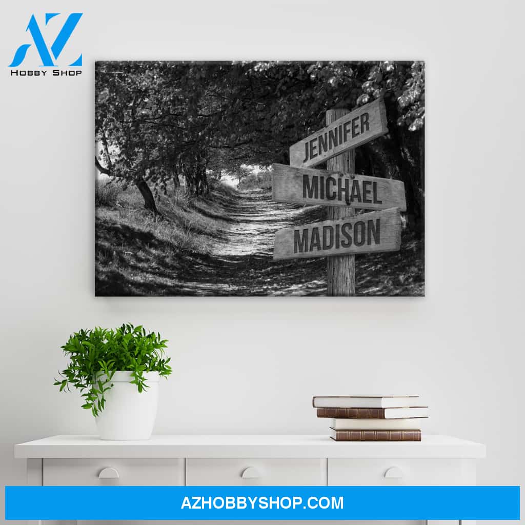 Tree Overhang Road Multi-Names Premium Canvas