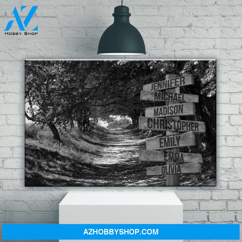 Tree Overhang Road Multi-Names Premium Canvas