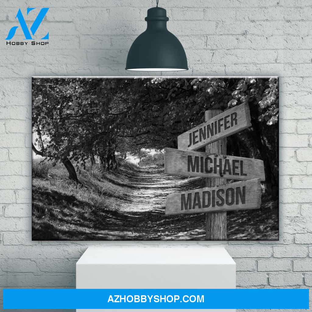 Tree Overhang Road Multi-Names Premium Canvas