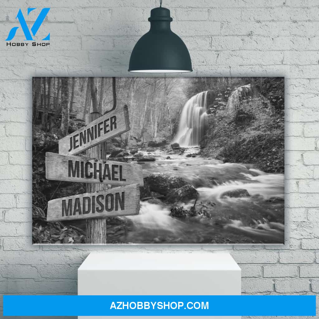 Waterfall Multi-Names Premium Canvas