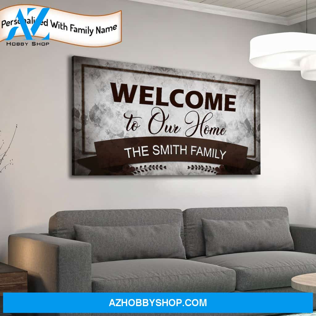 Welcome To Our Home Personalized Premium Canvas