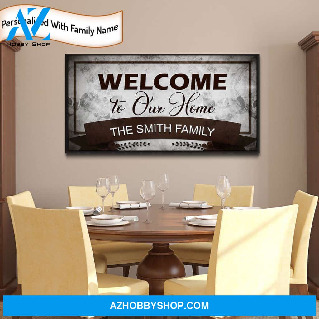 Welcome To Our Home Personalized Premium Canvas