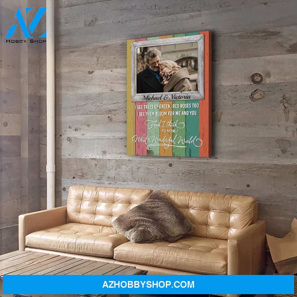 What A Wonderful World - Personalized Custom Photo Canvas