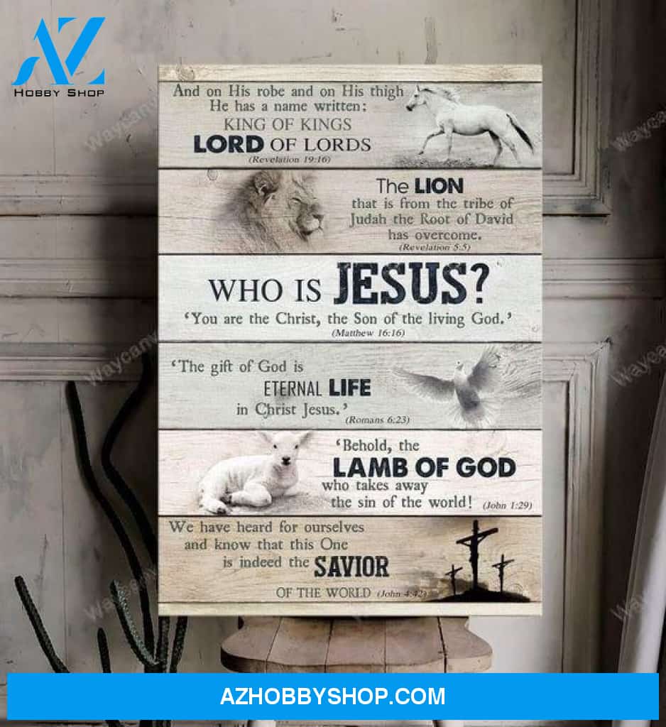 Who is Jesus Portrait Canvas Prints - Wall Art